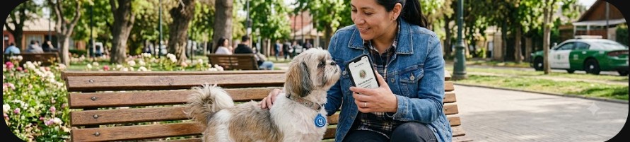 Mascota en la plaza con identificación Teencuentro
